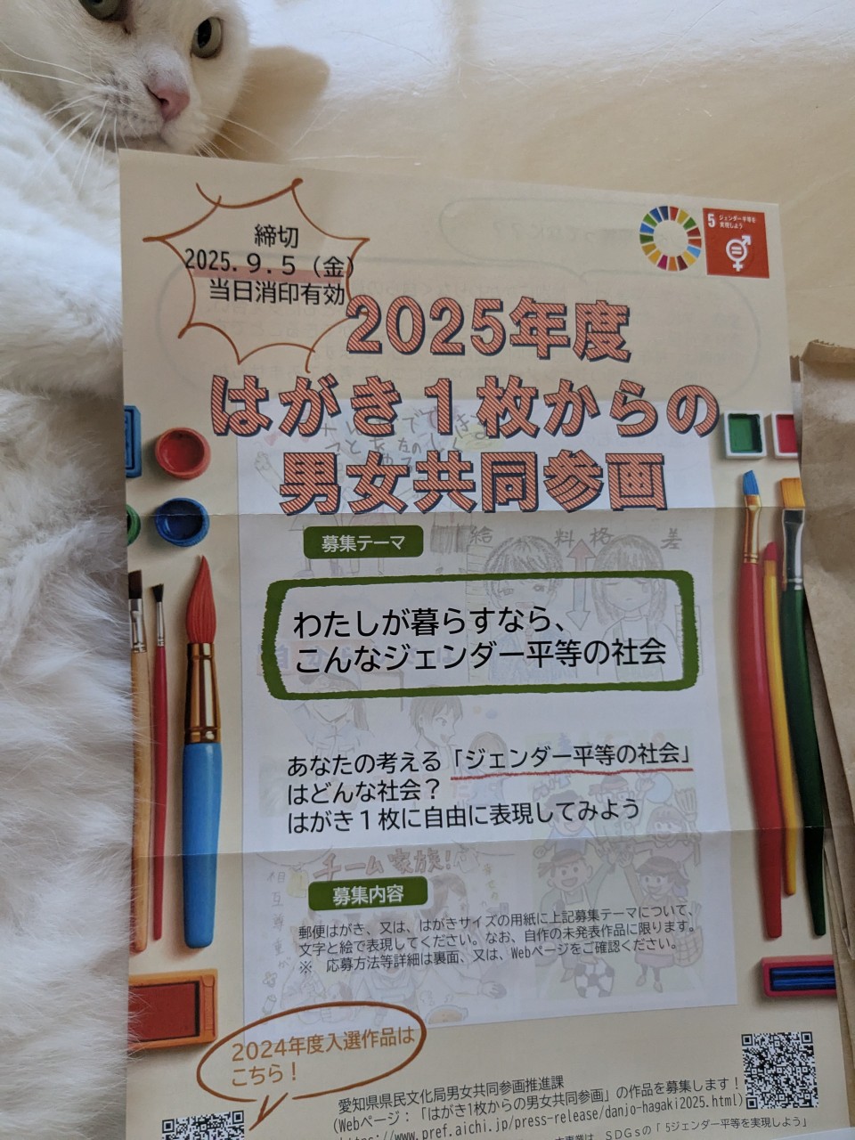 【募集】はがき1枚からの男女共同参画