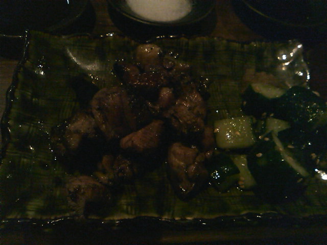 日向地鶏の炭火焼き